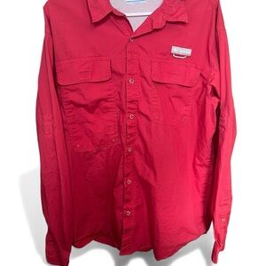 Columbia Sportswear Mens Vented Fishing Hiking Button Down Shirt Size XL EUC